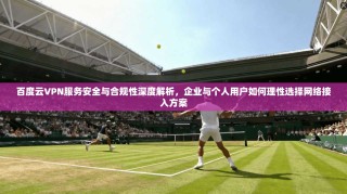 百度云VPN服务安全与合规性深度解析，企业与个人用户如何理性选择网络接入方案