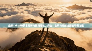 最新Tai VPN技术解析与使用建议，安全、合规与高效连接的平衡之道
