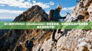 深入解析VPN与SS（Shadowsocks）的安全机制，如何在隐私保护与网络自由之间找到平衡？