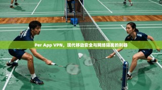 Per App VPN，现代移动安全与网络隔离的利器