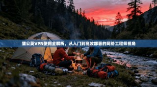 蒲公英VPN使用全解析，从入门到高效部署的网络工程师视角