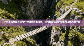 小米手机分身功能与VPN使用安全指南，如何在隐私保护与便利之间找到平衡？