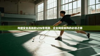 构建安全高效的VPN专用网，企业网络架构的必经之路