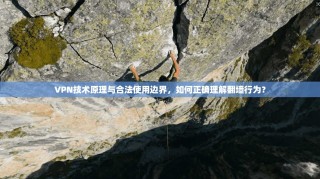 VPN技术原理与合法使用边界，如何正确理解翻墙行为？