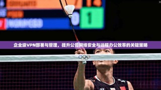企业级VPN部署与管理，提升公司网络安全与远程办公效率的关键策略