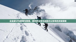 企业级VPN部署与管理，提升安全性与远程办公效率的关键策略