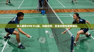 深入解析VPN Pro版，功能优势、安全风险与使用建议