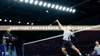 企业级VPN远程工具部署与安全策略详解，保障远程办公高效又安全