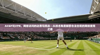 ACGP与VPN，网络访问的边界与挑战—从技术角度解析合法合规的网络使用之道