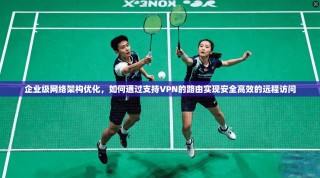 企业级网络架构优化，如何通过支持VPN的路由实现安全高效的远程访问