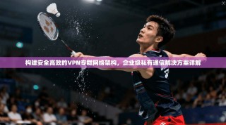构建安全高效的VPN专群网络架构，企业级私有通信解决方案详解