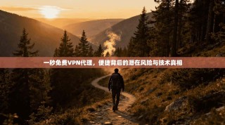 一秒免费VPN代理，便捷背后的潜在风险与技术真相