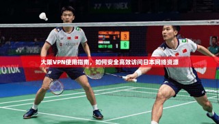 大阪VPN使用指南，如何安全高效访问日本网络资源
