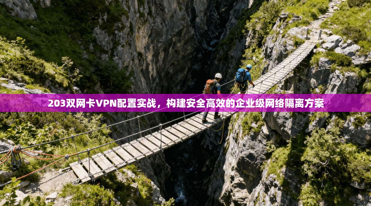 203双网卡VPN配置实战,构建安全高效的企业级网络隔离方案 第1张 203双网卡VPN配置实战,构建安全高效的企业级网络隔离方案 第1张